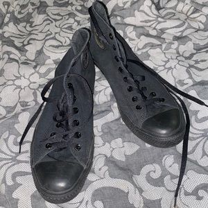 Black high top converse